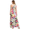 thumbnail image 4 of Flying Tomato Women's Bold Print One Shoulder Maxi Dress (S, Ivory), 4 of 5