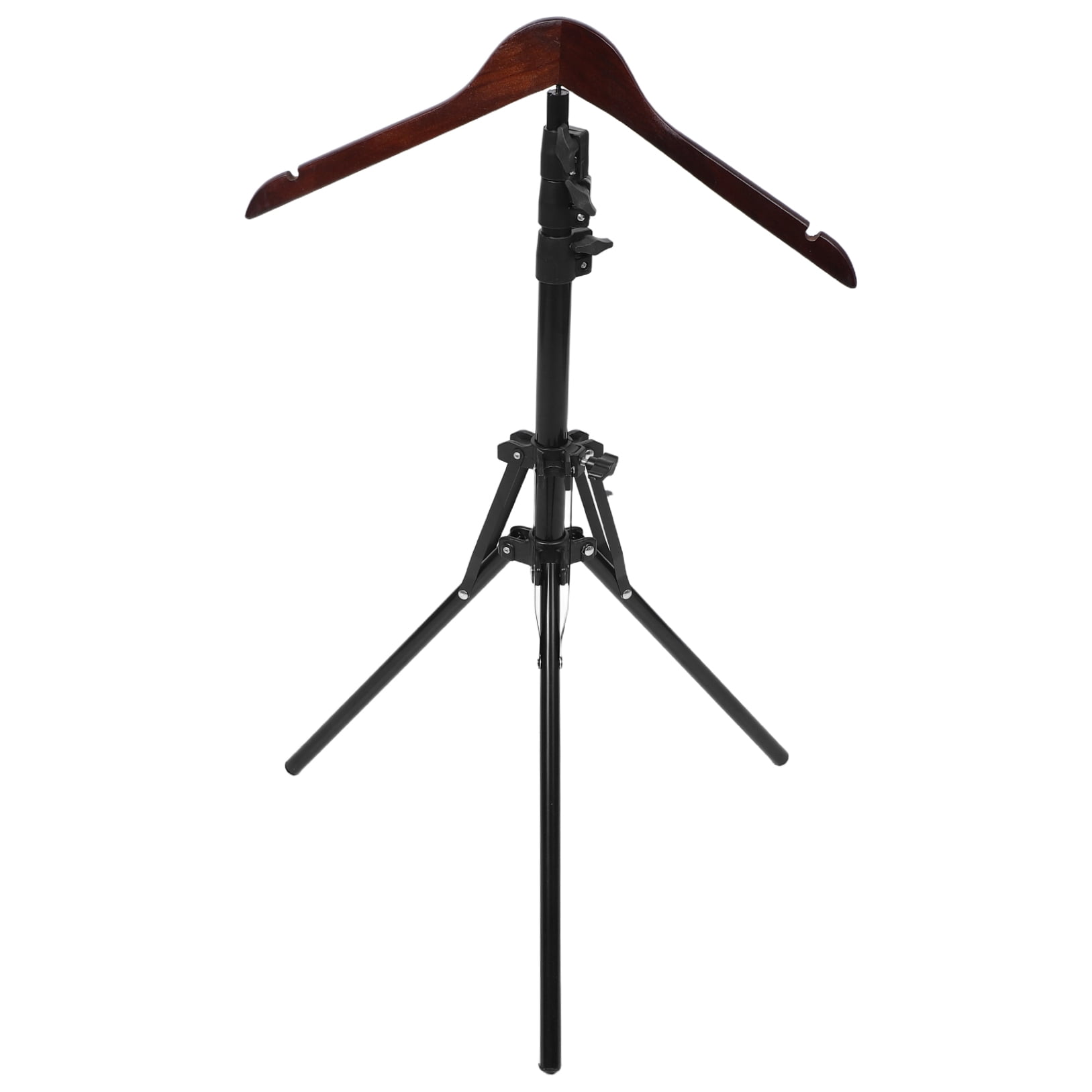 Luxshiny Adjustable Black Garment Steamer Rack for Clothes with Folding Design and Stable Support for Home Use