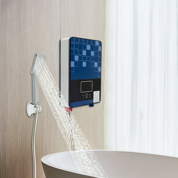 Tankless Electric Hot Water Heater, 4500W 110V Instant Water Heater On Demand Bath Shower with LED Screen Display for Bathroom, Bathtub, RV, Whole House, Shower