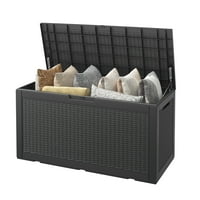 100-Gallon Bifanuo Deck Storage Box w/ Rattan Weave (Black or Grey) only .99: eDeal Info