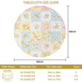 thumbnail image 3 of Pioneer Flower Floral Print Pattern Round Tablecloth 60 X 60 Inch, Wrinkle Resistant Wipeable Table Cloth for Kitchen Dining Picnic Patio Party, 3 of 6