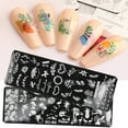 thumbnail image 2 of Plaques de Estampage pour Ongles Design Visage Humain Multiples Images Art de Manucure Solide Plaque d'Impression en Acier Inoxydable pour Fille, 2 of 8