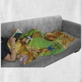 thumbnail image 6 of Cartoon Soft Flannel Fleece Throw Blanket, Image of Child Cowboy Wild West Cartoon North America Culture Kids Design, Cozy Plush for Indoor and Outdoor Use, 50" x 70", Brown Green, by Ambesonne, 6 of 6