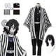 thumbnail image 1 of Anime Demon Slayer Iguro Obanai Kimetsu No Yaiba Tanjirou White Snake Wig Adult Kimono Halloween Party Cosplay Costumes, 1 of 5