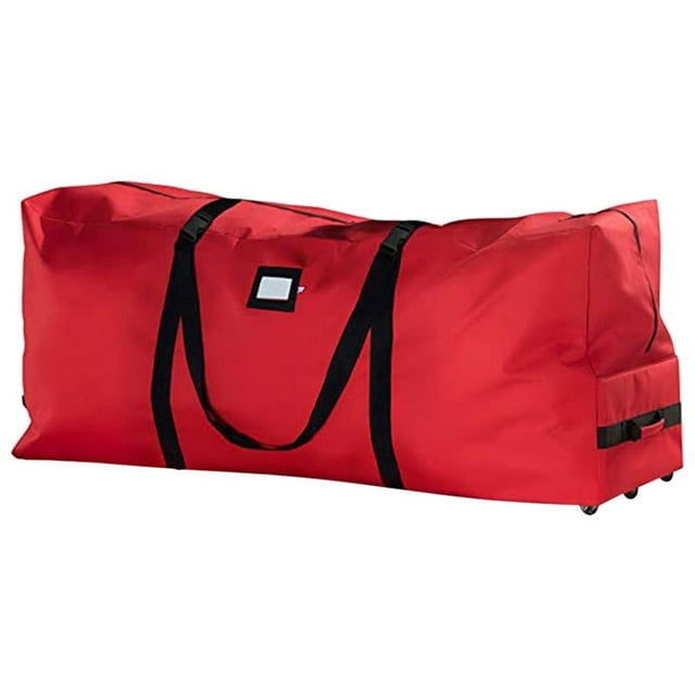 GROWTH TANK Premium Rolling Christmas Tree Storage Bag Water with Wheels & Handles 600D red