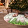 thumbnail image 5 of Rateoe Brown Bunny Pattern Christmas Tree Skirt with Ties , Christmas Tree Decorations, Farmhouse Christmas Decor Xmas Holiday Decorations-30", 5 of 6