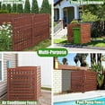 thumbnail image 7 of 3 Panels Air Conditioner Fence Screen Outdoor, Wood Cedar Privacy Fence to Hide AC & Trash Enclosure, 32" W x 38" H,Brown, 7 of 7