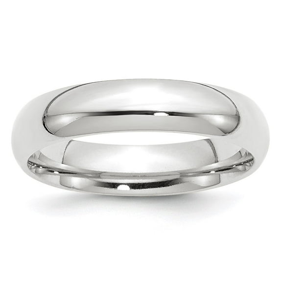 Auriga Fine Jewelry 10K White Gold 5mm Standard Weight Comfort Fit Wedding Band for Women Size 10