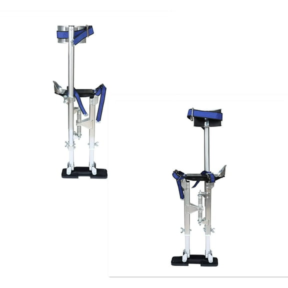 ALL-CARB Adjustable Drywall Stilts 15-23 Inch Aluminum Alloy Stilts for Painting or Cleaning Silvery