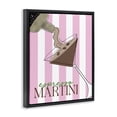 thumbnail image 3 of Stupell Industries Espresso Martini on Pink Stripes Black Framed Floater Canvas Wall Art design by DEIDRE MOSHER, 21 x 17, 3 of 9