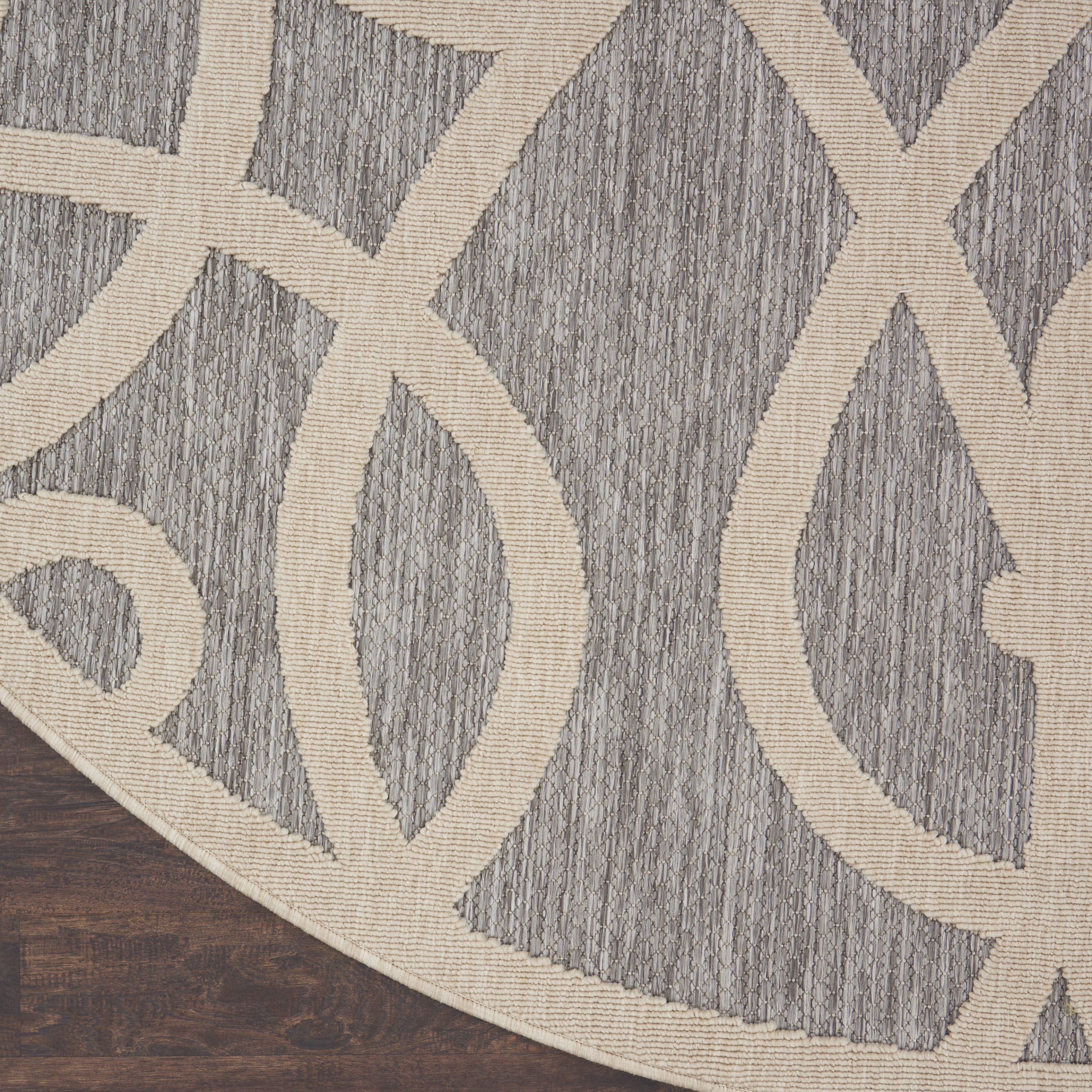 Nourison Palamos Indoor/outdoor Casual Contemporary Grey Area Rug