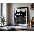 thumbnail image 3 of Yayoi Kusama Inspired Cats Poster Modern Pop Art Black Cat Artwork 24x36 UNFRAMED, 3 of 3