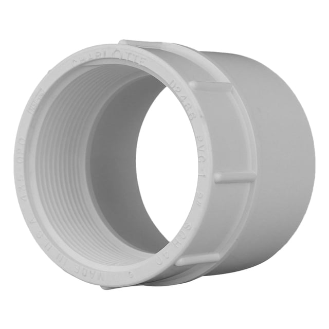 Adaptador hembra Charlotte Pipe SXFPT de PVC SCH 40 de 2 pulgadas