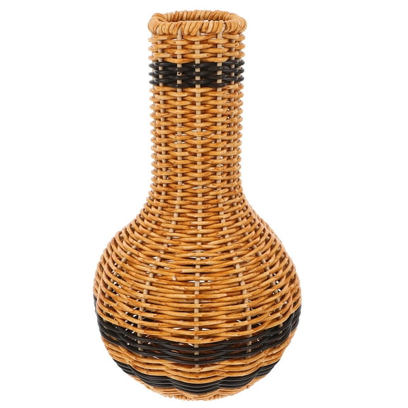 Rustic Brown Iron Flower Vase Basket for Indoor Home Decor, Decorative Planter Pot, 1 Pack