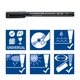 thumbnail image 5 of Rotuladores permanentes STAEDTLER Lumocolor Fine Point Black, paquete de 10, 5 of 5