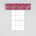 thumbnail image 2 of Floral Window Valance, Warm Tones Colorful Nature Peonies Spring Season Flowers Repeated Pattern, Curtain Valance for Kitchen Bedroom with Rod Pocket, 54" X 18", Pink Coral and Lilac, by Ambesonne, 2 of 2