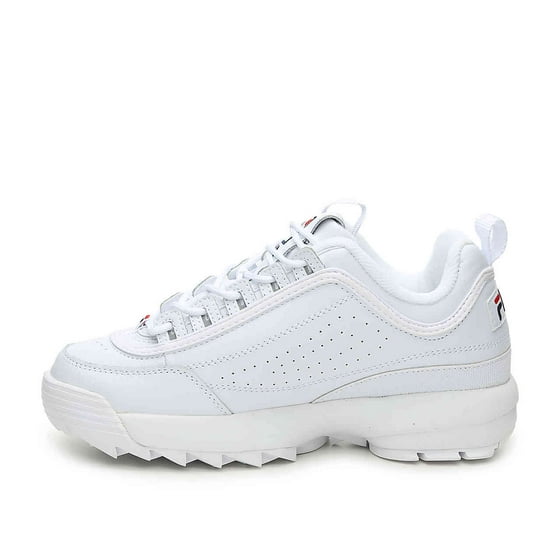 Fila Women's Disruptor II Premium Sneakers, White Navy Red, 7.5 M US Fila Women's Disruptor II Premium Sneakers, White Navy Red, 7.5 M US