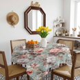 thumbnail image 3 of Pink Green Spring Floral Table Cloth Waterproof Tablecloths, Vintage Botanical Summer Tablecloth Dining Table Cover for Kitchen Party Tabletop Outdoor, Square Tablecloth 54x54 Inch, 3 of 9