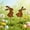 Brown, variant on Black Iron Metal Garden Ground Stake - Weatherproof Memorial Cemetery Flower Decoration for Courtyard Lawn