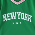 thumbnail image 5 of Paguaki Toddler Girl Outfits NEWYORK USA Letter Print T-Shirt And Skirt 2-Piece School Sports Set, 5 of 9