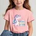 thumbnail image 2 of Boat Neck Spandex Tops for Kids Girl Boy Winter Fall Short 1/2 Sleeve Dinosaur Graphic Lounge Warm Tops Shirt Blouses Kid 2026 Clothing 12 Years, 2 of 7