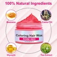 thumbnail image 5 of Hair Color Wax, Temporary Hair Dye, Hair Styling Clay for Party, 4.23 oz - Rose Red, 5 of 9