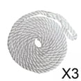 thumbnail image 1 of DYNWAVECA 3xMarine Boat Bumper Rope 2M Line for Inflatable Boat Buoys Sturdy White 10mm 2meter, 1 of 10