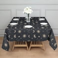 thumbnail image 3 of Dark Blue Sun Moon Star Pattern Square Tablecloth,Waterproof Square Table Cover,Wipeable Spillproof Washable Table Cover for Home Kitchen Party Decor 42"X42"(107x107cm), 3 of 6