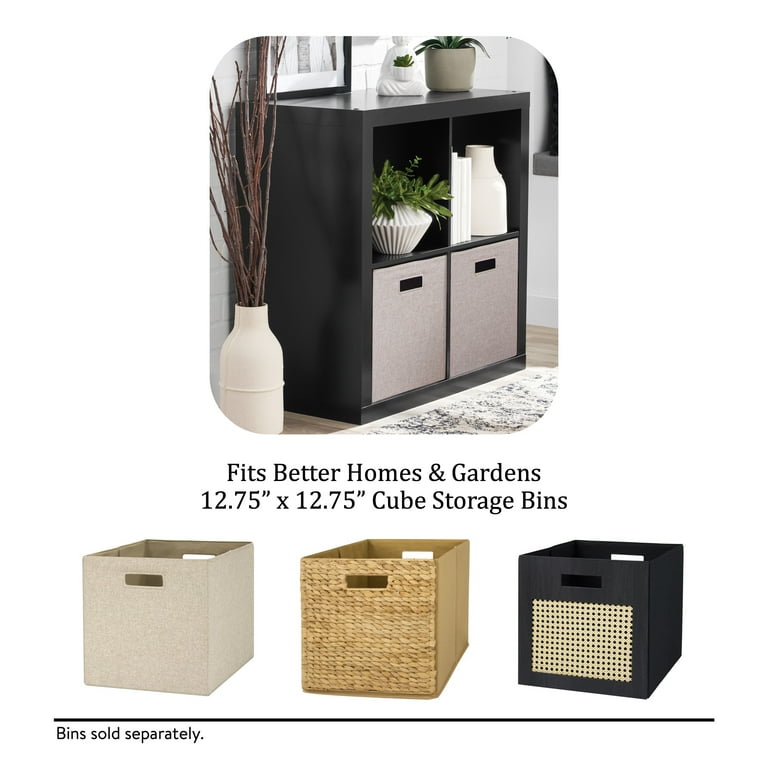 Better Homes & Gardens 4-Cube Storage Organizer, Solid Black Better Homes & Gardens 4-Cube Storage Organizer, Solid Black
