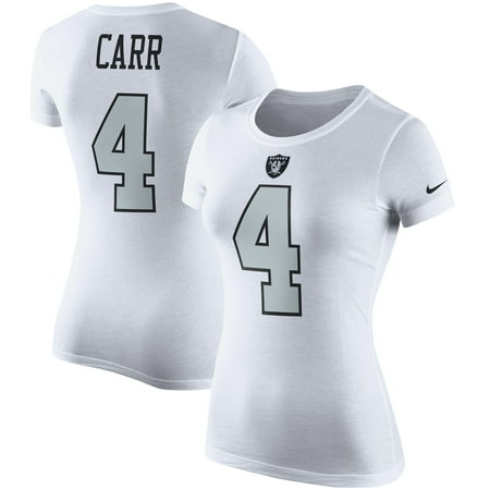 Derek Carr Oakland Raiders Nike Women's Player Pride Color Rush Name & Number T-Shirt -