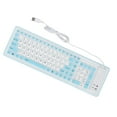 thumbnail image 2 of Teclado impermeable Bling Bling teclado de silicona plegable 103 teclas azul, 2 of 12