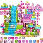 150PCS Princess Magnetic Building Blocks, Sensory Construction Toys for Girls Ages 3-10, Adorable Gift for Toddlers & Kids