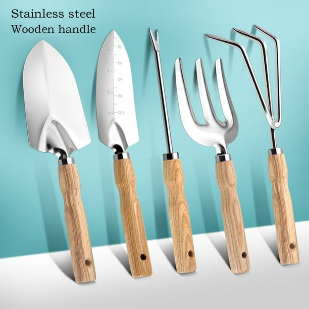 Herramientas de jardín, herramientas eléctricas para exteriores, juego de herramientas de jardinería, juego de herramientas de jardín, kit de 5 herramientas de jardín resistentes con mango ergonómico