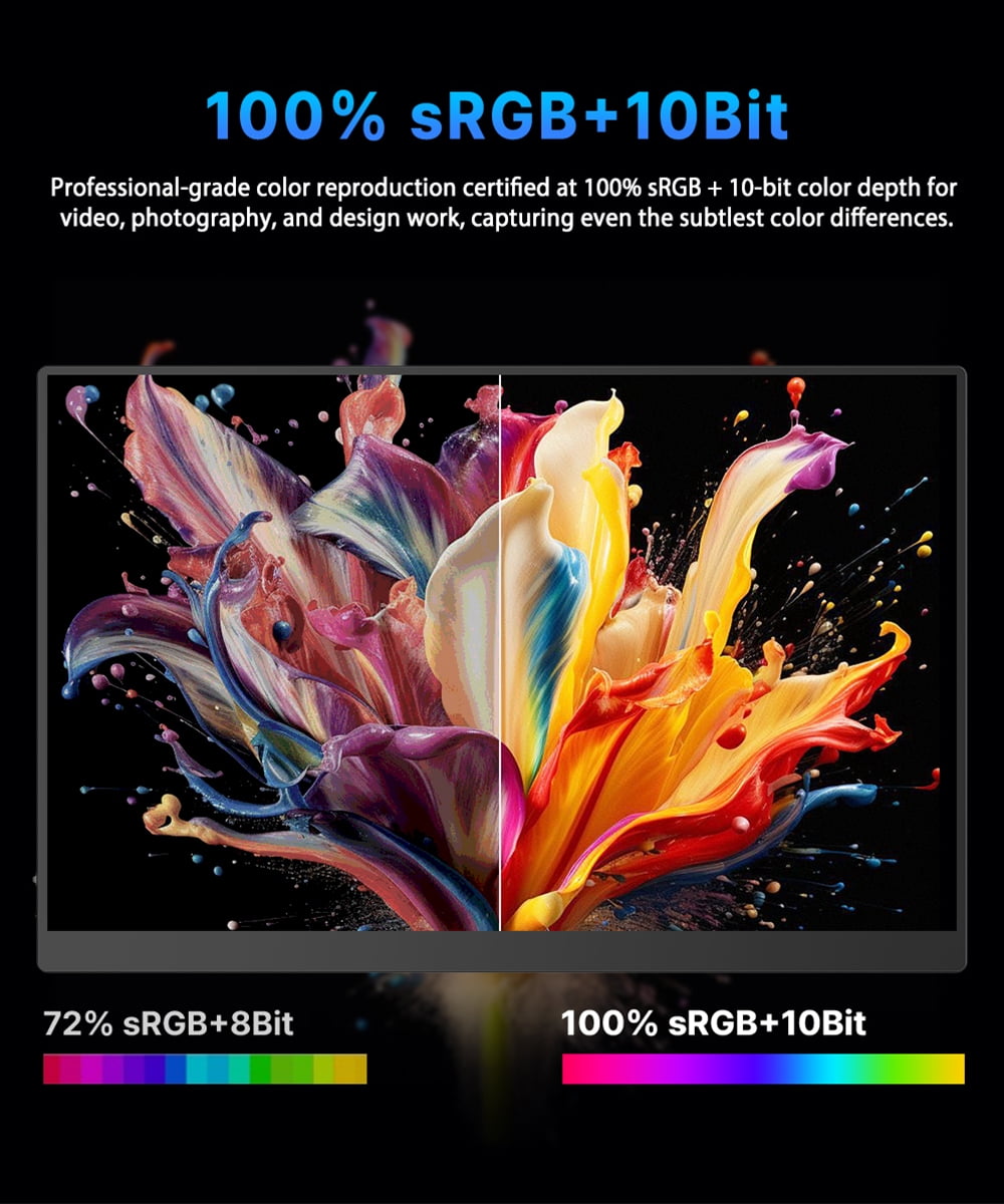 UPERFECT GR16DQ 120Hz Gaming Monitor 2560*1600 2K Portable Monitor