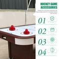 thumbnail image 4 of MasteelfCA 8 Pcs Pousseurs de Hockey sur Air 76MM Remplacement de Rondelles pour Tables de Jeu Gardiens Trousse d'Entête Équipement de Hockey sur Air Accessoires (Rouge), 4 of 4