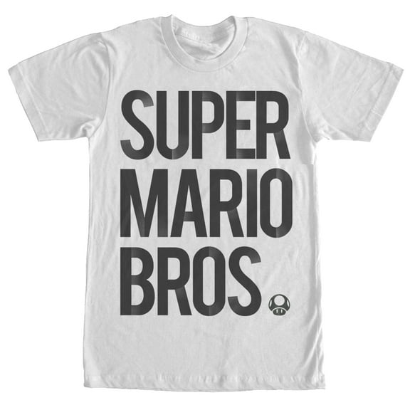 Men's Nintendo Super Mario Bros Graphic Tee White Medium