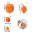 thumbnail image 3 of 7 Pcs Assorted Sizes Artificial Pumpkins – Harvest Orange Foam Pumpkins for Fall, Halloween & Thanksgiving Decorations, Tabletop Display, Home, Porch, Seasonal Centerpiece, Autumn Decor, 3 of 6