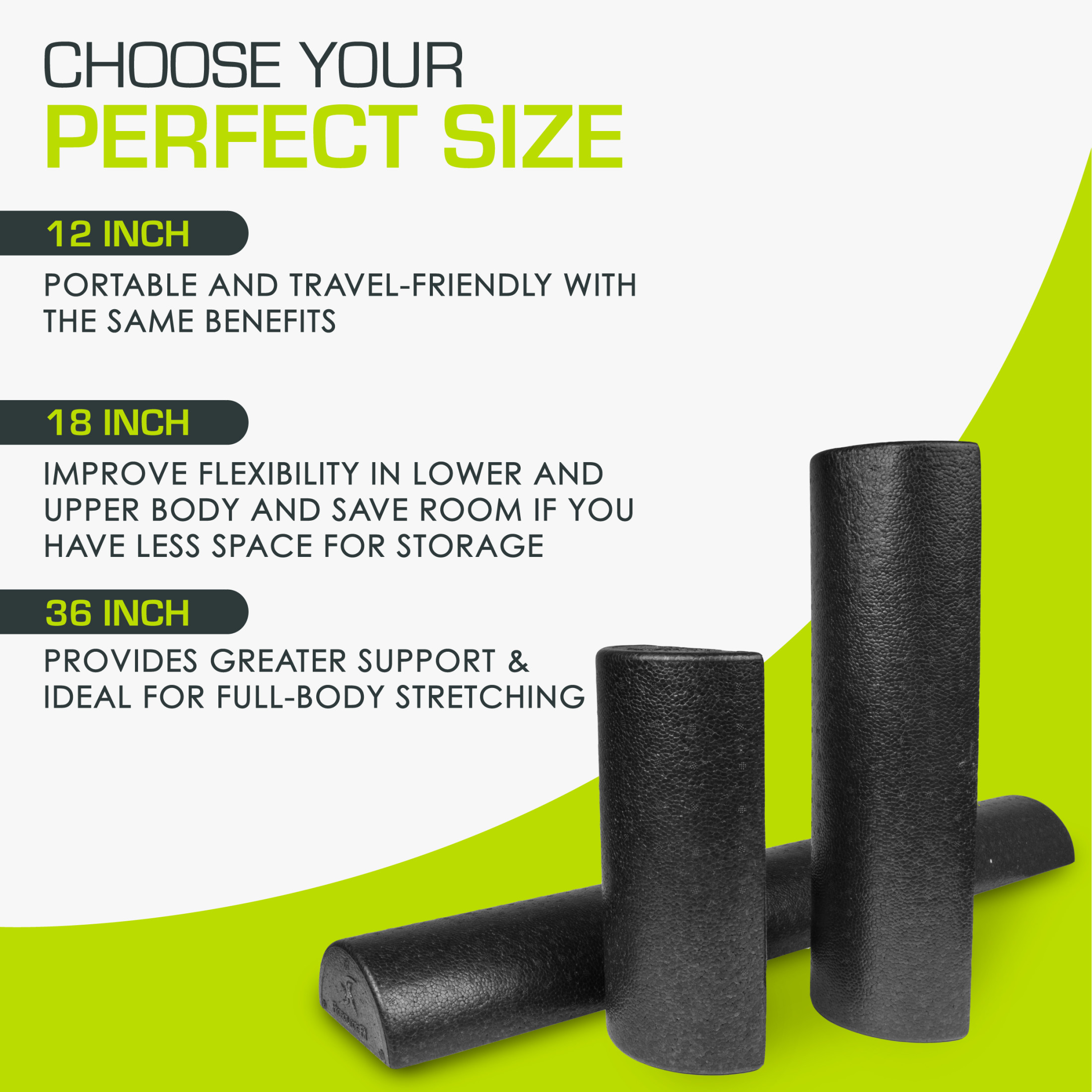 ProsourceFit High Density Half-Round Foam Rollers photo 4