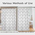 thumbnail image 4 of 72x84 Inch Chevron Extra Long Shower Curtain for Kids Bathroom Decor Farmhouse Striped Splicing Polyester Bath Curtain Modern Chic Stall Shower Curtains Set Waterproof with Hooks, 4 of 6