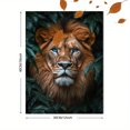 thumbnail image 3 of Qisvanset 12x16 Inch Framed Canvas Wall Art Blue Eyed Lion Vibrant Floral Jungle Majestic Animal Home Wall Art, 3 of 8