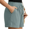 thumbnail image 4 of Jalioing Shorts for Women Summer Loose Drawstring Waist Button Shorts Wide Leg Casual Vacation Shorts with Pocket, 4 of 7