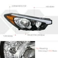 thumbnail image 2 of DNA Motoring For 14-16 Kia Forte 5 Koup Passenger Right Side Headlight Lamp Replacement KI2503170, 2 of 6