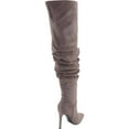 thumbnail image 5 of Women's Over The Knee Boots Slouchy High Heel Boot Pointed Toe Stiletto Thigh High Boots, 5 of 6