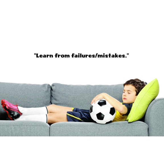 Custom Decals Learn From Failures/Mistakes. Wall Art Size: 10 X 36 Inches Color: Black