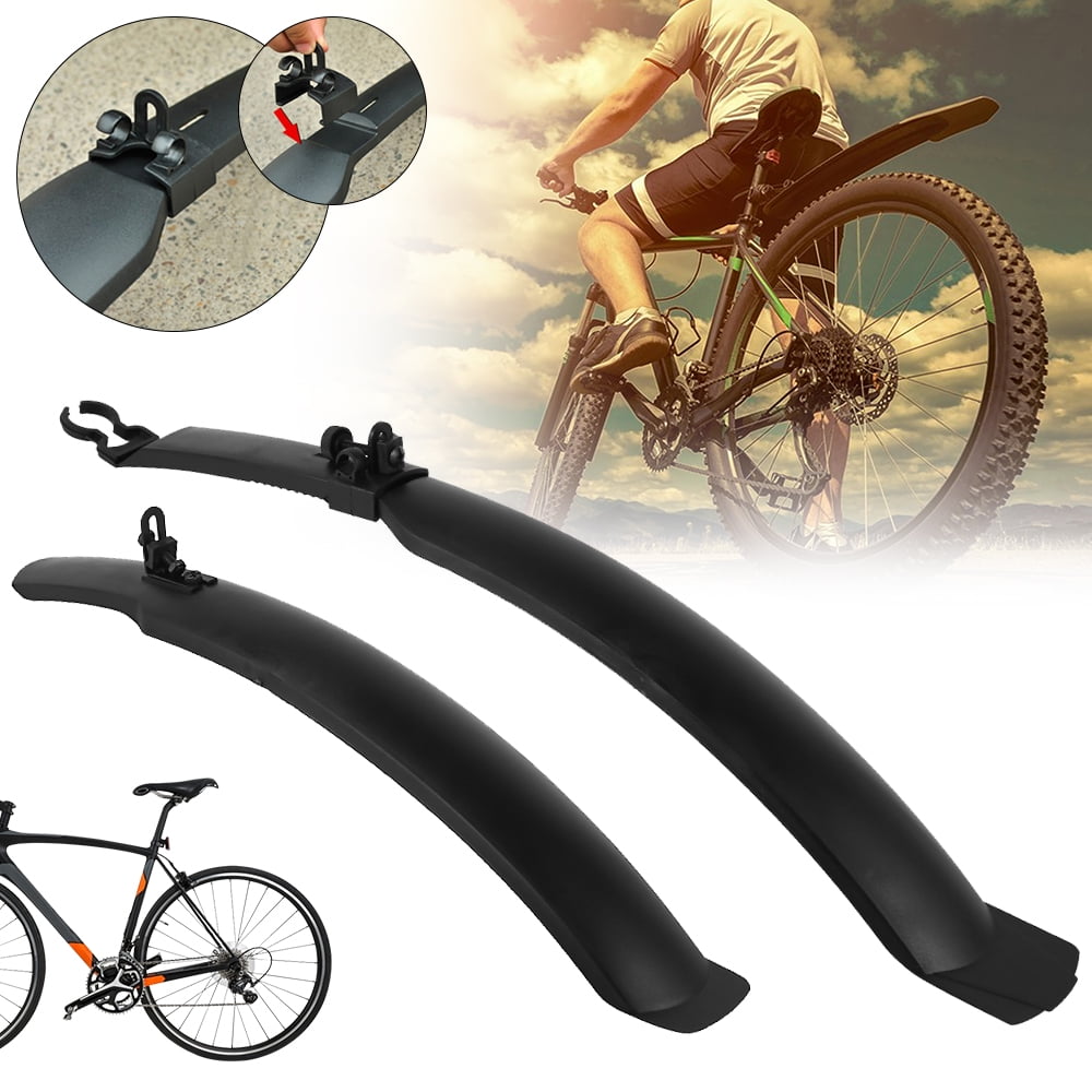 Matefielduk 2 PCS Bike Mudguard,Dustproof and Waterproof Bicycle Cycling Tire Front/Rear Mud Guards,Cycling Riding Accessories Bicycle Fenders Splash for MTB Mountain Road Child Bike 20-26” Inches 