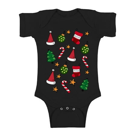 

Awkward Styles Ugly Christmas Baby Outfit Bodysuit Xmas Pattern Romper