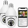 thumbnail image 1 of 2 Piezas Camara Tipo Foco Ptz Impermeable De1080 Con Wifi, 1 of 8