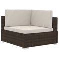 thumbnail image 4 of vidaXL 4 Piece Garden Sofa Set with Cushions Poly Rattan Brown, 4 of 11