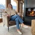 thumbnail image 5 of Cushionaire Yummy Slip On Womens Mules, Business Casual Loafers for Women with Low Heel and Metal Chain Detail, 5 of 19