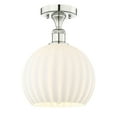 thumbnail image 3 of Innovations Lighting - White Venetian - 1 Light Semi-Flush Mount In Modern, 3 of 7
